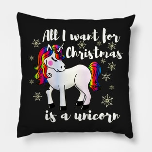 All I want for Christmas is a unicorn Pillow