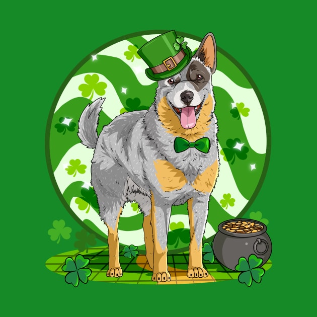 Australian Cattle Dog St Patricks Day Leprechaun by Noseking