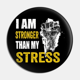 I am stronger than my stress mental health Pin