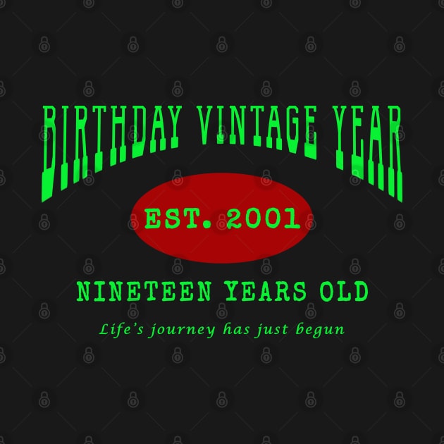 Birthday Vintage Year - Nineteen Years Old by The Black Panther