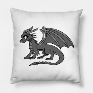 Black and white Fire Dragon - Yol Dovah Pillow