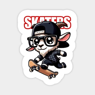 Skaters Goat Magnet