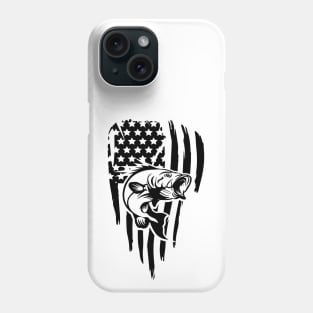 Bass American Flag Black Phone Case