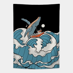 The choppy ocean waves Tapestry