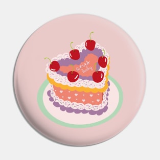 Aries Baby Heart Cake Design Pin