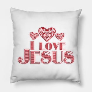 I love Jesus Easter - I Heart Jesus Christian Pillow