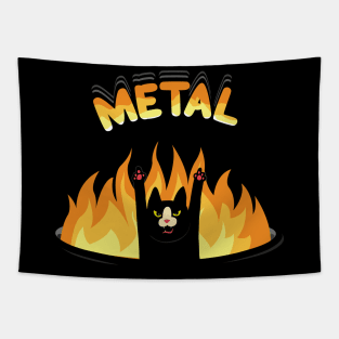 Heavy Metal Cat Tapestry