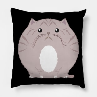 Sfurical round brown striped tabby cat with socks Pillow