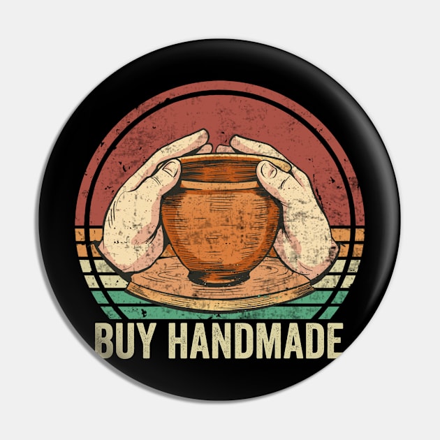 Buy Handmade Pottery Lover Pin by Visual Vibes