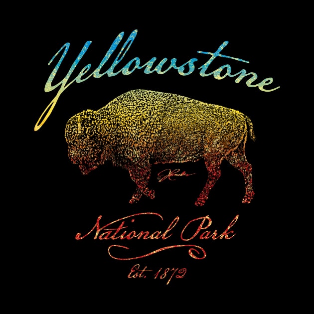 Yellowstone National Park Walking Bison by jcombs