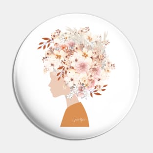 Woman in Fashion Flower Headdress Pin