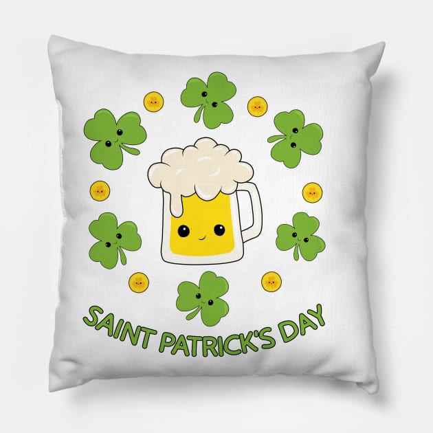 St Patricks day Pillow by valentinahramov