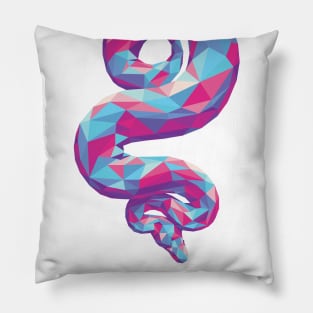 Soft Colorful Geometric Snake Pillow