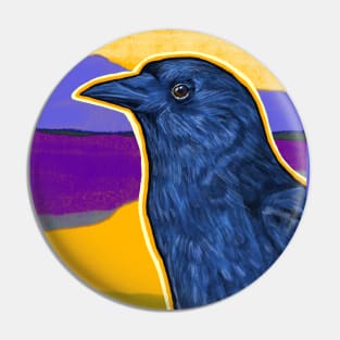 CANDID CRITTERS Crow Pin