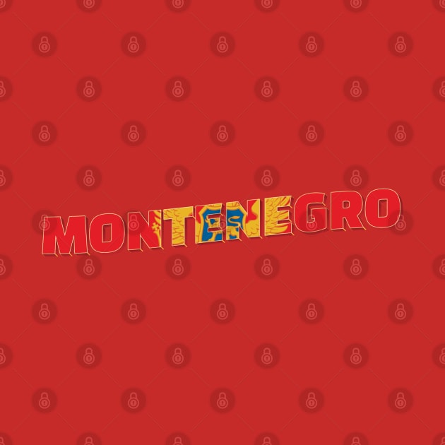 Montenegro Vintage style retro souvenir by DesignerPropo