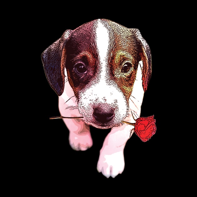 'Rose Boston Terrier ' Valentine's Day Boston Terrier by ourwackyhome