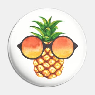 Pineapple with sun glass Pin