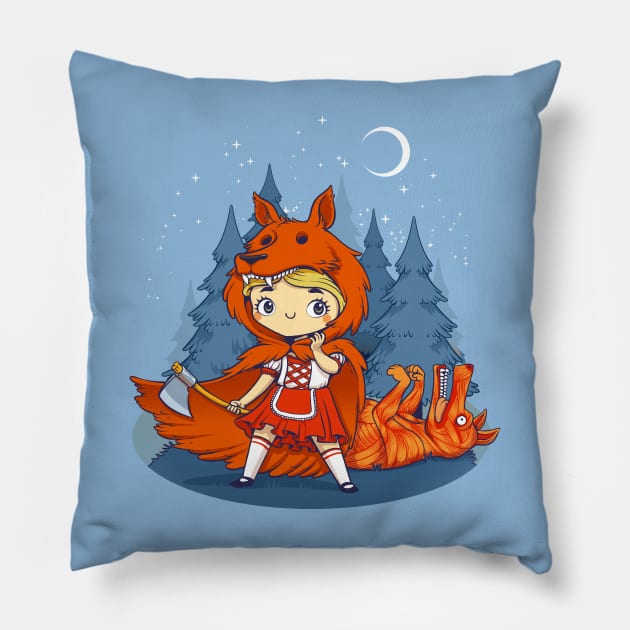 Red Hood Wolf Pillow by Tobe_Fonseca