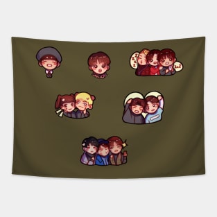 Vkook Stickers Tapestry