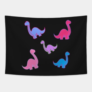 Multicolored dinosaurs for creativity Tapestry