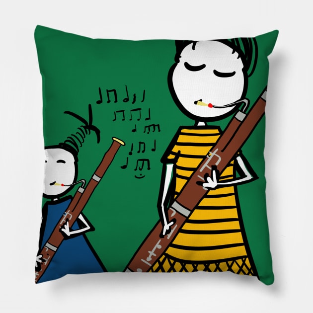 Bassoon teacher 2 Pillow by Guastevi