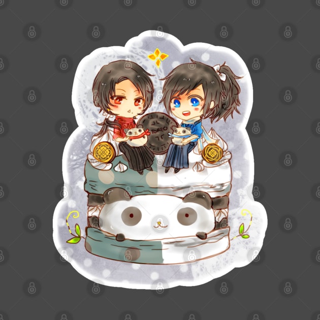 Touken Ranbu Kashuu Kiyomitsu & Yasusada Macaron by candypiggy