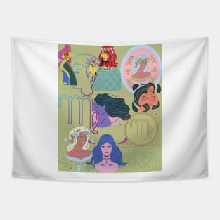 Zodaic Virgo Design Tapestry