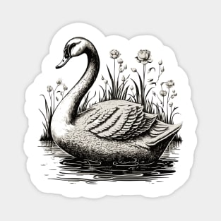 Beautiful Swan Magnet