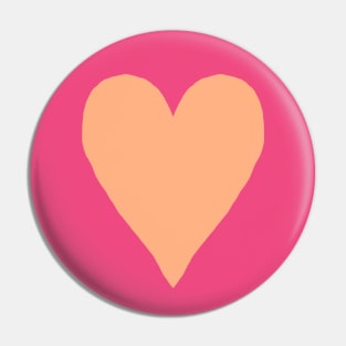 Peach Fuzz Heart Pantone Color of the Year 2024 Pin