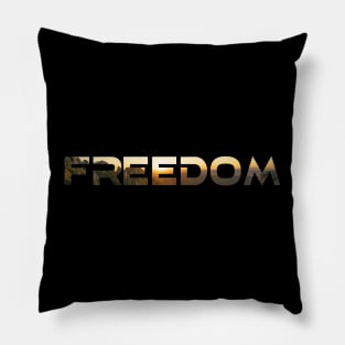 Freedom is the key to be happy (with sunset) Pillow