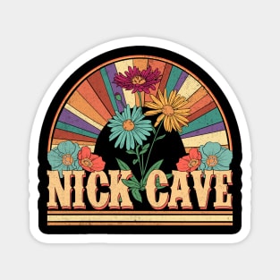 Nick Flowers Name Cave Personalized Gifts Retro Style Magnet