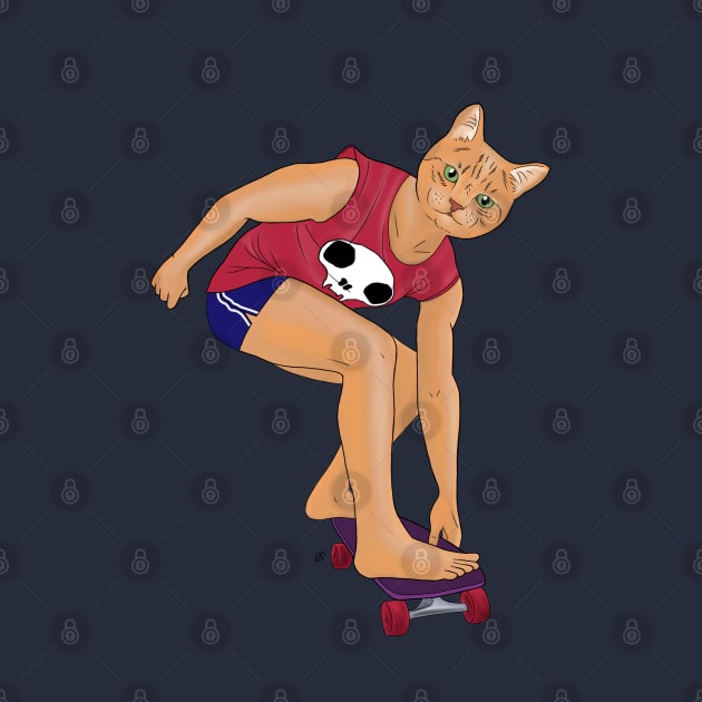 Cat skater by estanisaboal