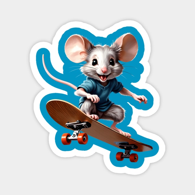 Skateboard Mouse Magnet by FabrizioX