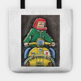 Retro Scooter, Classic Scooter, Scooterist, Scootering, Scooter Rider, Mod Art Tote