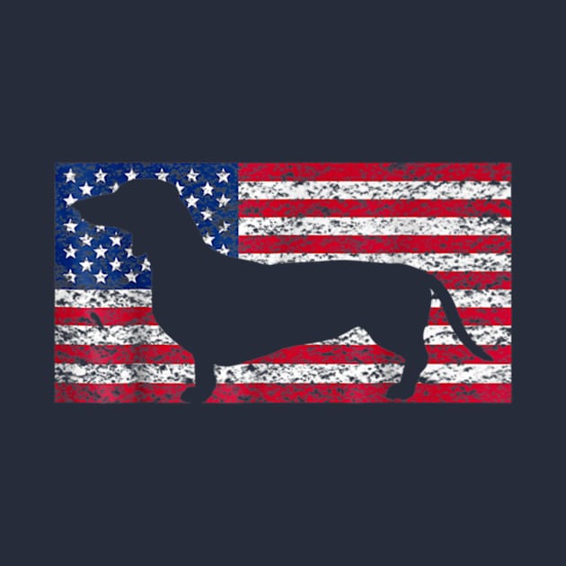 Dachshund Breed Dog America Flag Patriot 4th July by Macy XenomorphQueen