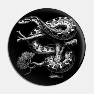 19th-Century Inspired Anaconda in Arboreal Majesty Pin