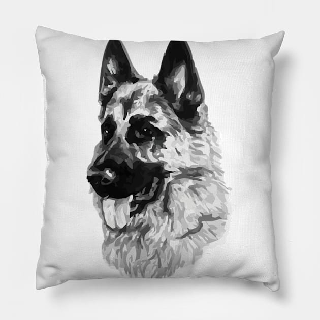 Cute German Shepherd! Pillow by Danger Noodle