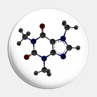 Caffeine Molecule Pin