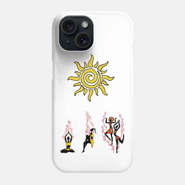 dancing sun Phone Case by vi.to