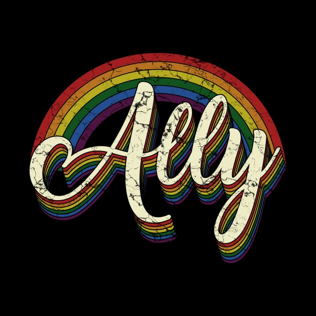 Vintage Ally LGBT Pride raibow by Dianeursusla Clothes