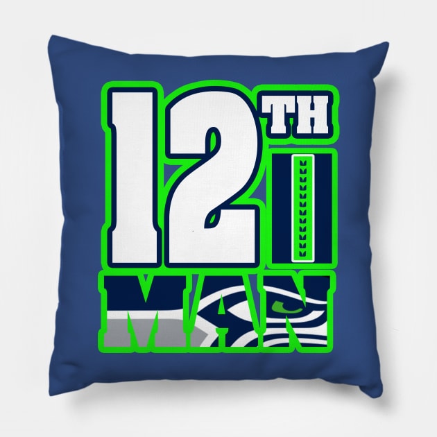 12th Man Pillow by ZombeeMunkee