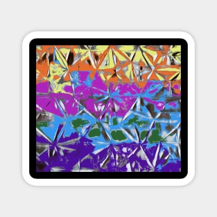 Abstract Rainbow Digital Art Magnet