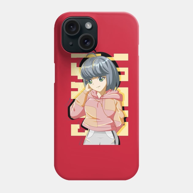 Cute and cool girl with jacket Phone Case by Linna-Rose