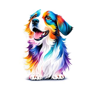 Cute Puppy In Watercolor Style - AI Art T-Shirt