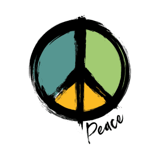 Peace symbol save the earth say no to war peaceful Earth Day design T-Shirt