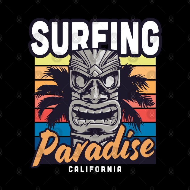 Surfing California Paradise by Mako Design 