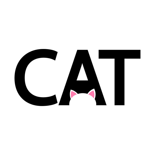 Cat being a cat typography design by DinaShalash