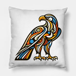 Eagle illustration. Illustration of an eagle in cubism style Pillow