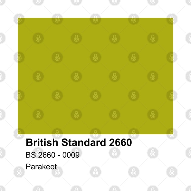 Parakeet Green British Standard 0009 Colour Swatch by mwcannon