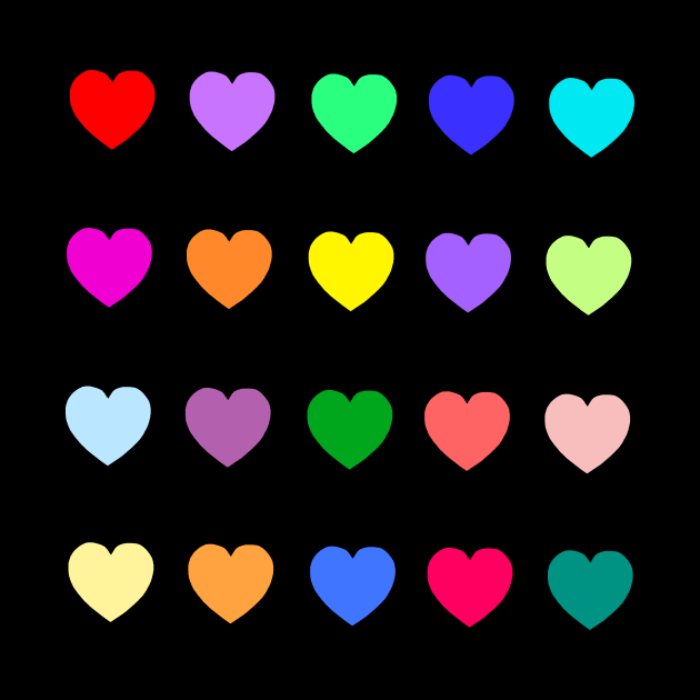 Colorful Multiplying Hearts by Art by Deborah Camp